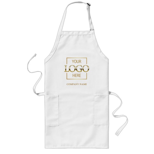 Tablier Long Logo d'entreprise de marque Restaurant Uniform Wor (Devant)