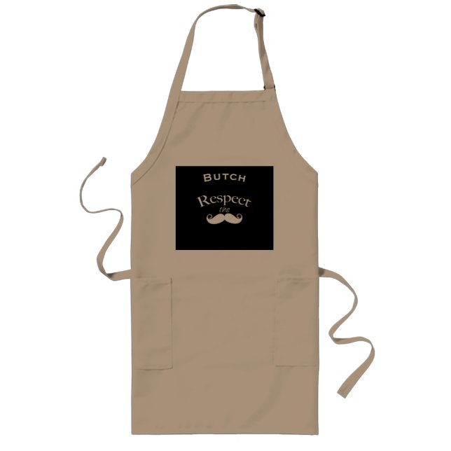 Tablier Long M. Mustache Hipster Motif (Devant)