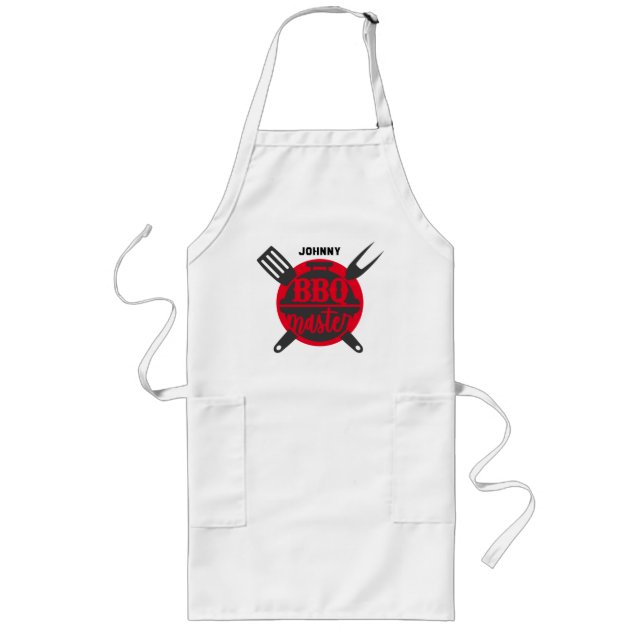 Tablier Long Maître de BBQ drôle Chef de la cour arrière Person (Devant)