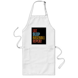 TABLIER LONG MANGER DORMIR BASEBALL RÉPÉTER