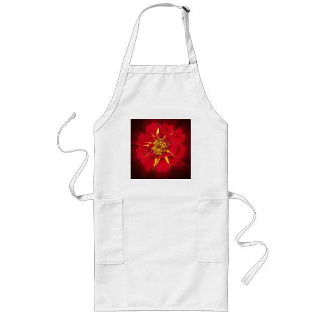 Tablier Long marigold rouge vif (Devant)