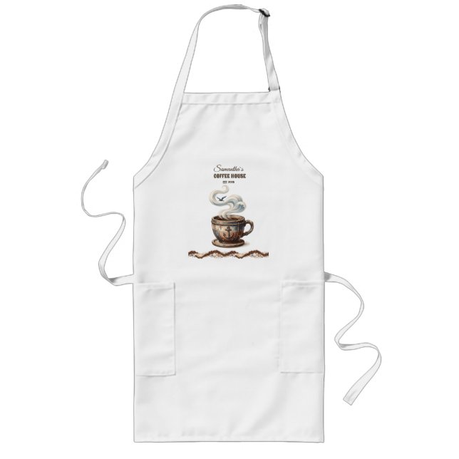 Tablier Long Marque personnalisée du Cafe Coastal (Devant)