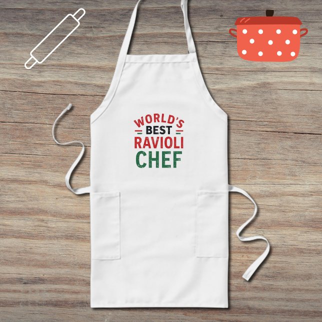 Tablier Long Meilleur Chef de Ravioli au Monde   (Créateur téléchargé)