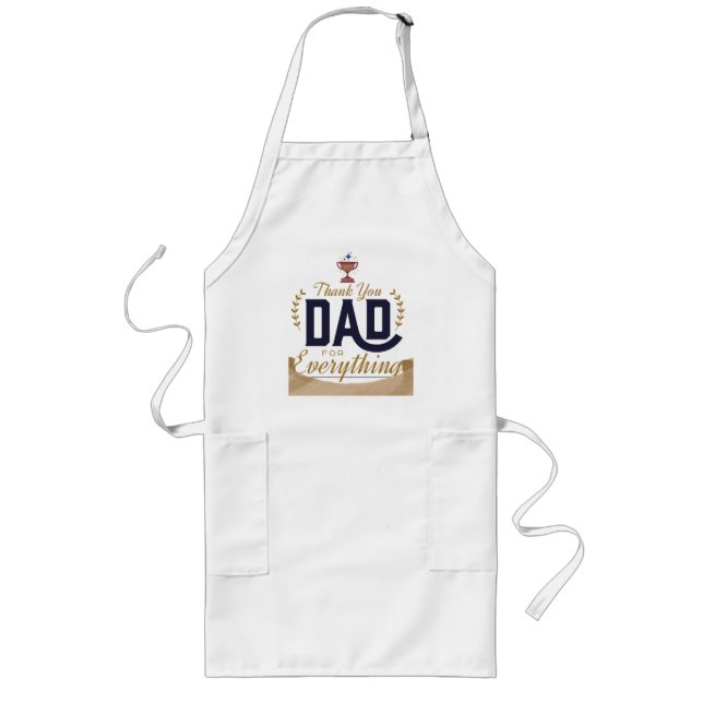 Tablier Long Meilleur Papa – Conception Merci (Devant)