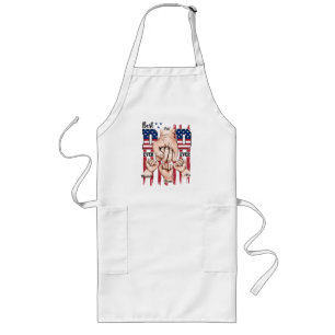 Tablier Long Meilleur Papa Jamais - Fist Bump USA Drapeau - 3 E
