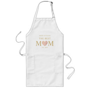 Tablier Long Meilleure soumission MOM avec effet rose et or Coe