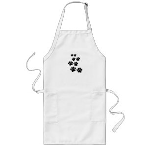 Tablier Long Mignon Empreinte de Patte de Compagnon de Dessin A