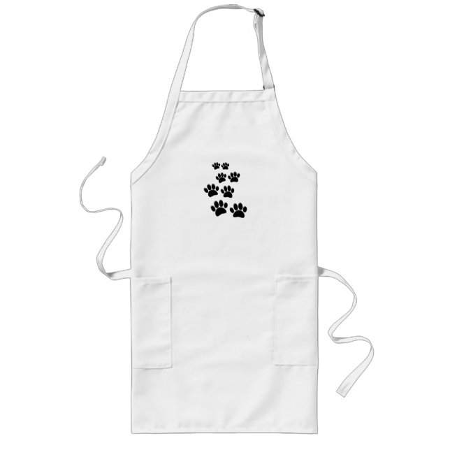 Tablier Long Mignon Empreinte de Patte de Compagnon de Dessin A (Devant)