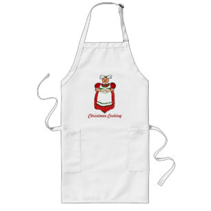 Tablier Long Mme Claus Christmas Cookies Apron
