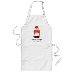 Tablier Long Mme comique Père Noël Apron