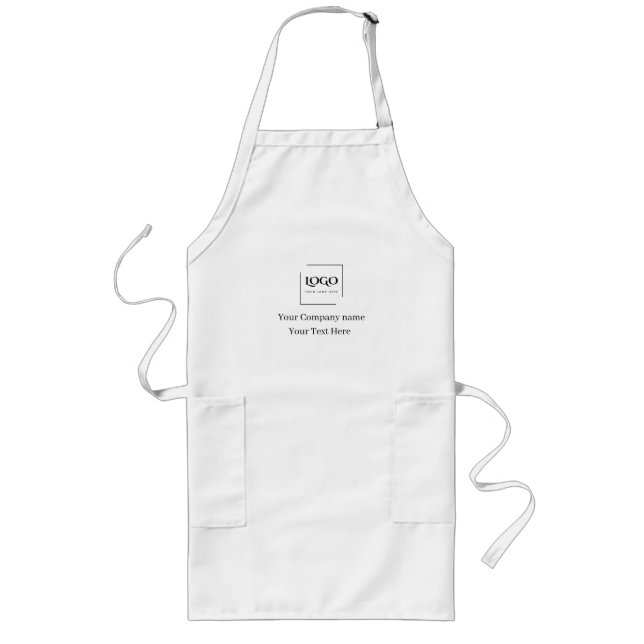 Tablier Long Modèle de logo personnalisé élégant (Devant)