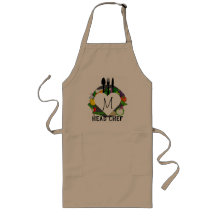 Monogramme personnalisé Kaki Chef Apron