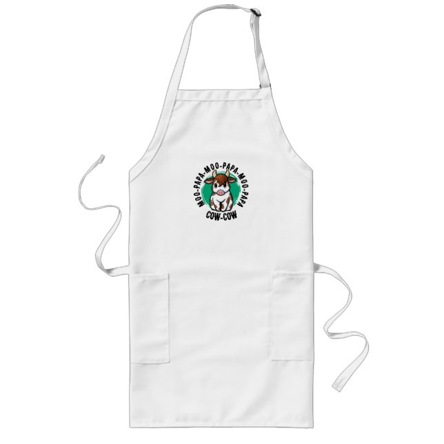 Tablier Long Moo Papa Cow Apron (Devant)