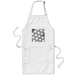 Tablier Long Motif géométrique gris charbon