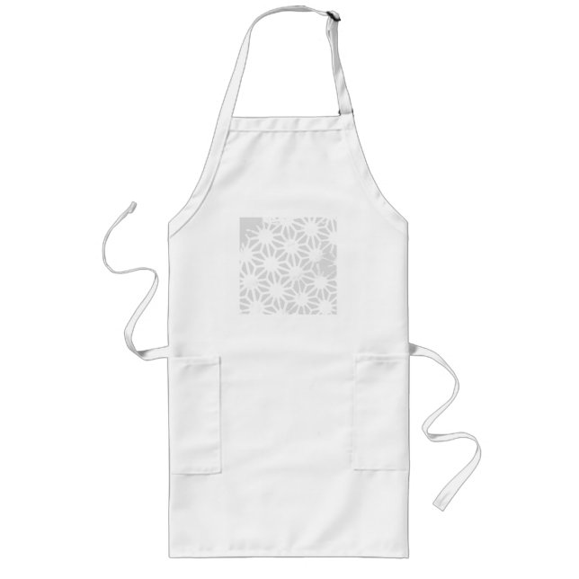 Tablier Long Motif géométrique gris pâle (Devant)