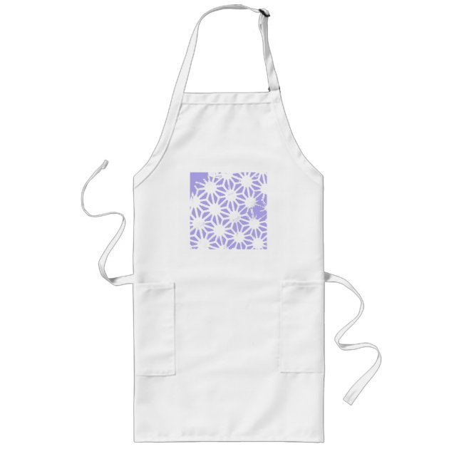Tablier Long Motif géométrique Lavender (Devant)