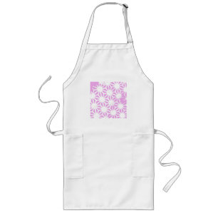 Tablier Long Motif géométrique rose