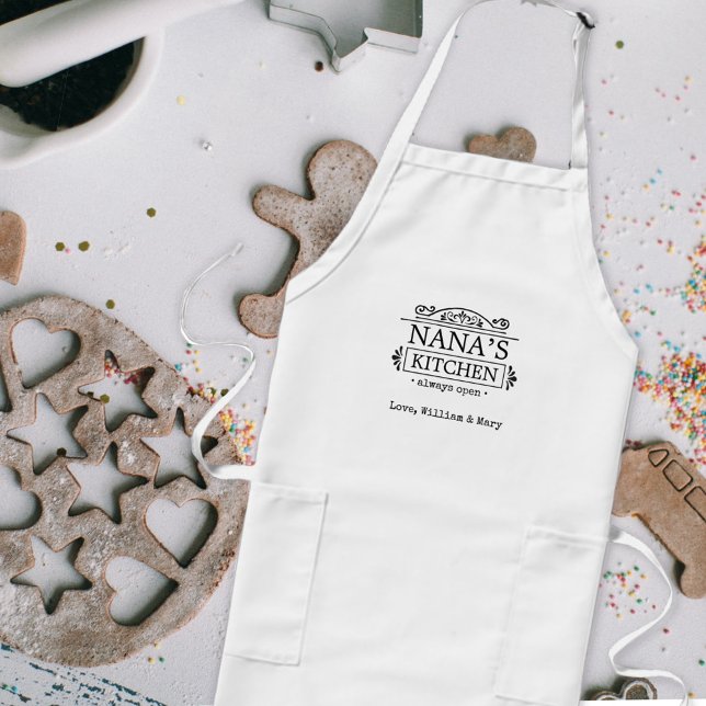 Tablier Long Nana Grandma's Kitchen Cadeau de Grand-Enfants Bak (Créateur téléchargé)