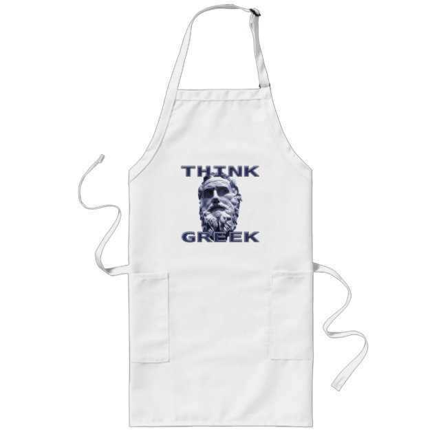 Tablier Long Nécessité De Penser Grec Déjeuner Apron (Devant)