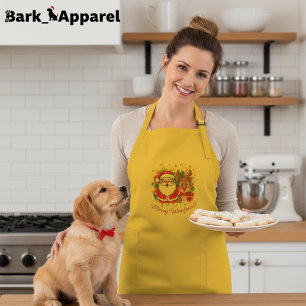 Tablier Long Noël personnalisable Santa & Renne de Noël 