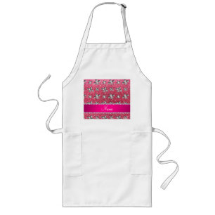Tablier Long Nom personnalisé fleur de lis parties scintillant