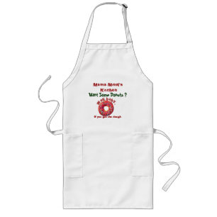 Tablier Long Nom personnalisé Funny Mama Minal's Kitchen Pocket