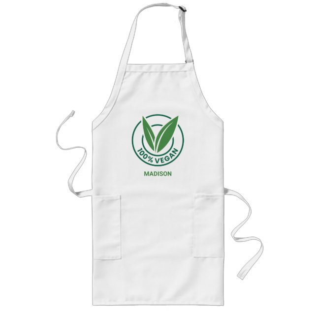 Tablier Long Nom personnalisé Vegan (Devant)