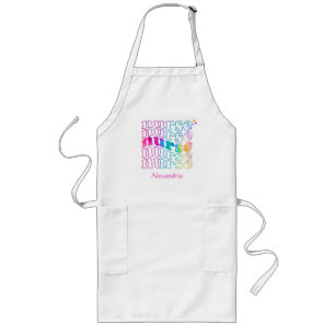 Tablier Long "Nurse" en Elegant Rainbow Colors