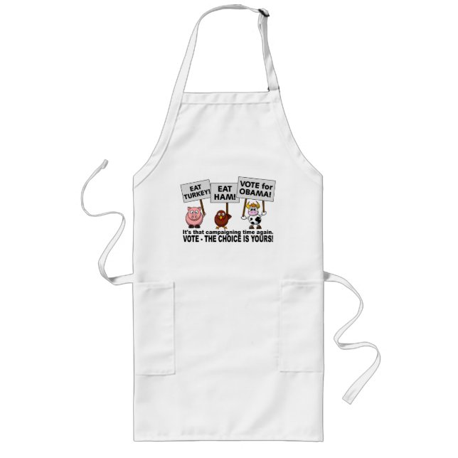 Tablier Long Obama Vote apron - choisissez style & couleur (Devant)