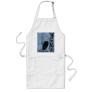 Tablier Long Oiseau/Eagle chauve dans la neige d'hiver