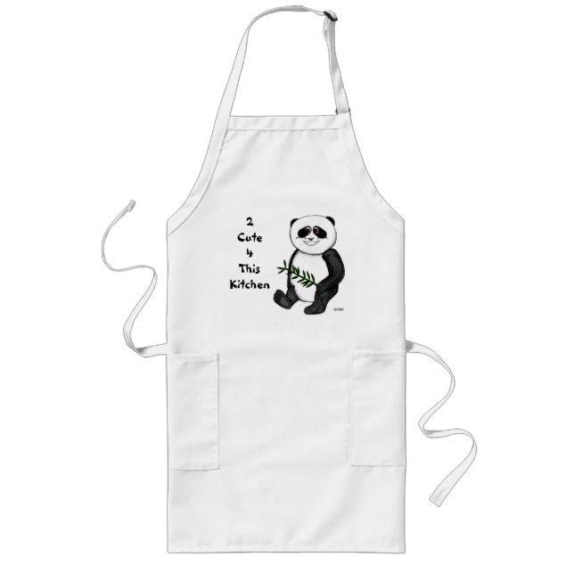 Tablier Long Ours Panda Trop mignon (Devant)