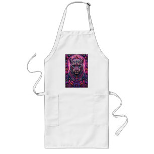 Tablier Long Panthère Néon Mystique Mandala Floral