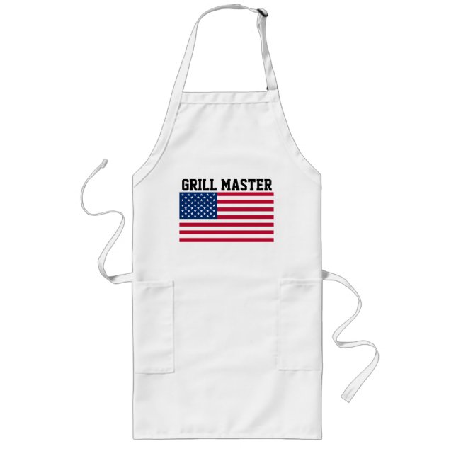 Tablier Long PAPA 4 JUILLET GRILL MASTER Aprons (Devant)