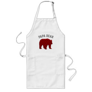 Tablier Long Papa Bear buffalo plaid bear Christmas T-Shirt