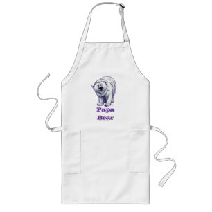 Tablier Long Papa Bear Polar Bear Apron
