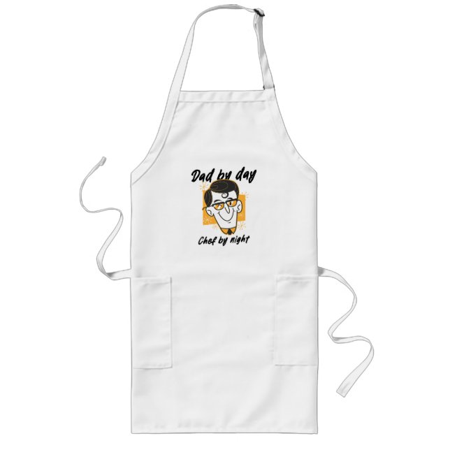 Tablier Long Papa by Day, Chef by Night (Devant)