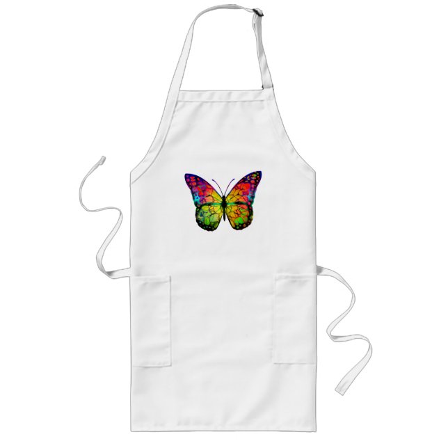 TABLIER LONG PAPILLON ABSTRAIT (Devant)