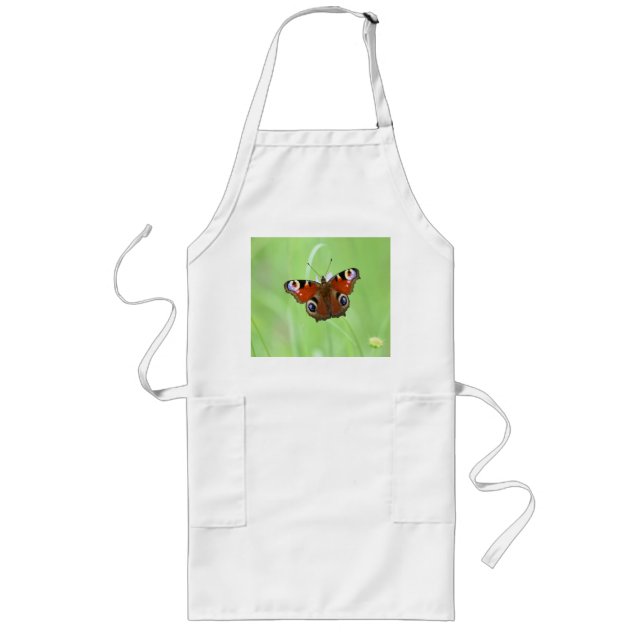 Tablier Long Papillon paon (Devant)