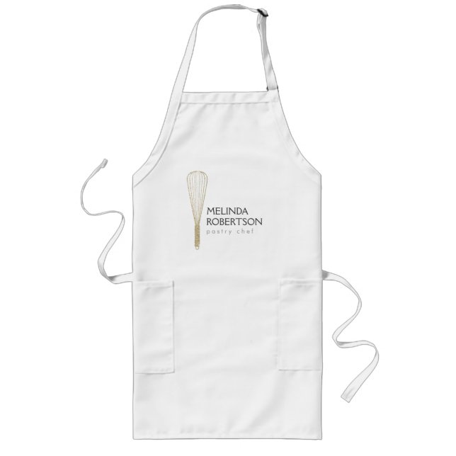 Tablier Long Parties scintillant d'or Whisk Bakery Apron (Devant)