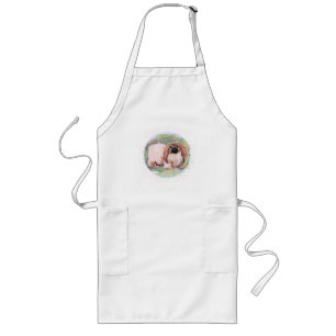 Tablier Long Pékinois Joli en Rose