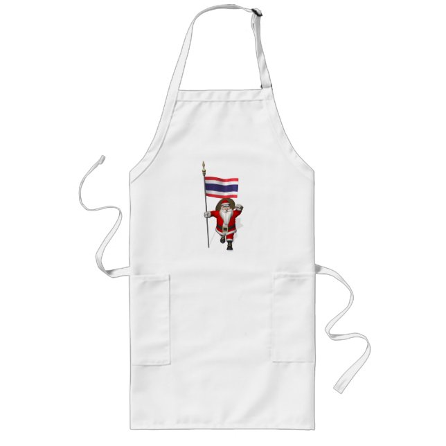 Tablier Long Père Noël Sucré Avec Drapeau De Thaïlande (Devant)
