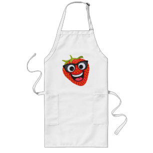 Tablier Long Personnage Cool Fraise – Art de Fruit Kawaii Amusa