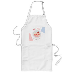 Tablier Long Personnalisé Nom Baker Bakery Chef Cook