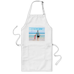 Tablier Long Personnalisé Ton père Photo Apron avec Texte