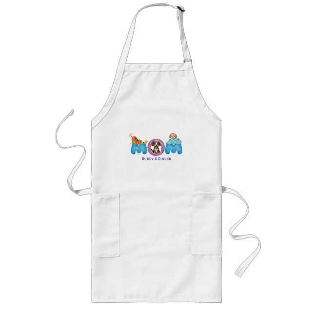 Tablier Long Personnaliser Doggie Mom (Devant)