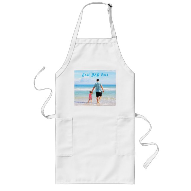Tablier Long Personnalisez votre papa Photo Apron Cadeau avec t (Devant)