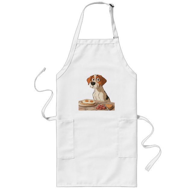 Tablier Long Petit-déjeuner chien (Devant)