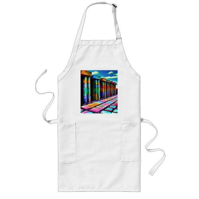 Tablier Long Pierres Psychedéliques (Devant)