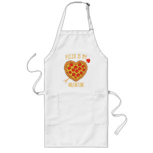 Tablier Long Pizza Est Mon Valentin