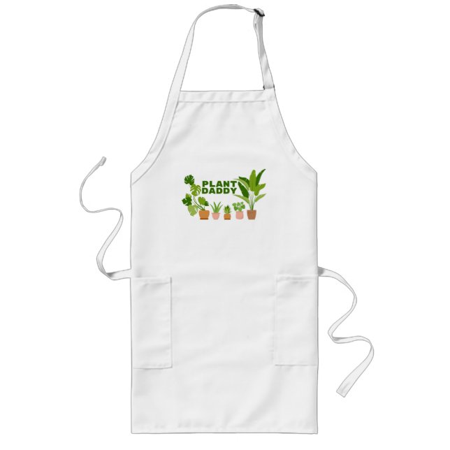 Tablier Long Plante Daddy Long Apron | Cadeaux pour amoureux Pl (Devant)